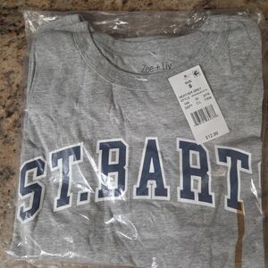 Zoe + Liv Heather Gray St. Bart's Tee